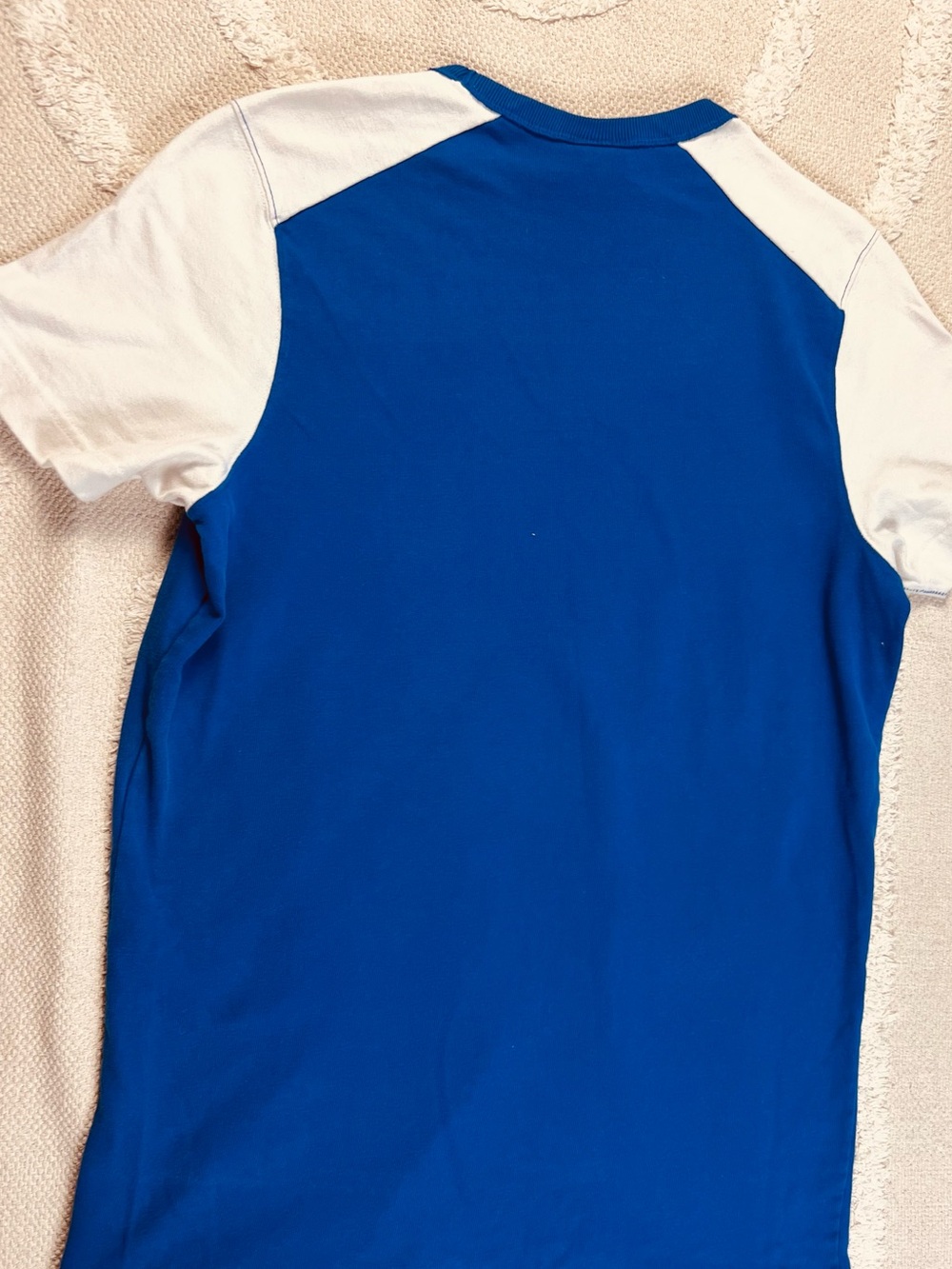 Vintage Y2K Abercrombie & Fitch “Warriors” Raglan Tee – Royal Blue & White – XL - Picture 8 of 9